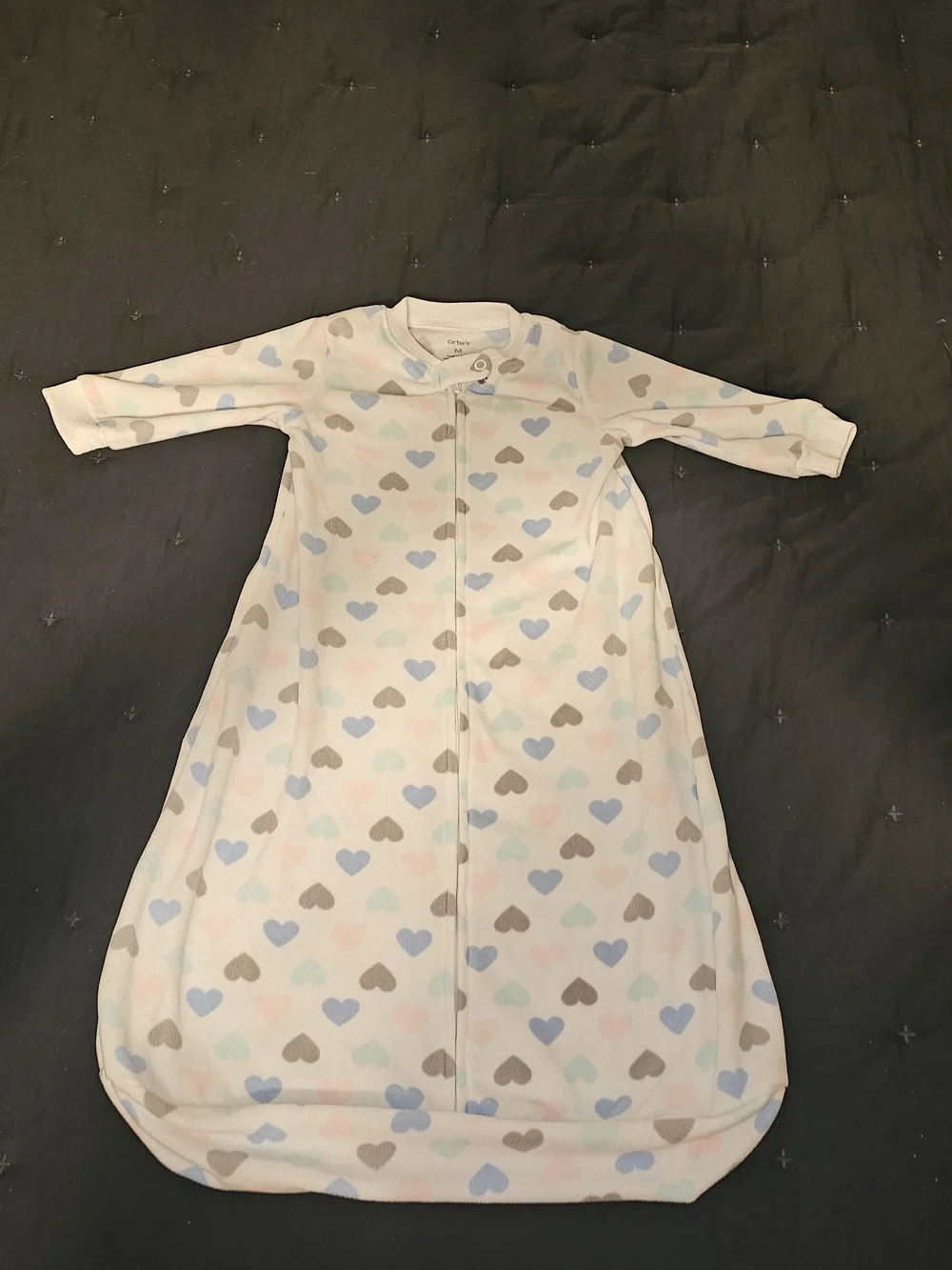 Carter's Cream Sleep Sack with Pastel Heart Print